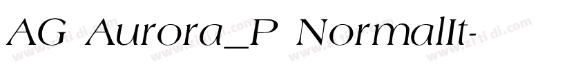 AG Aurora_P NormalIt字体转换